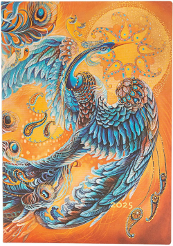 Канцеларски продукт Paperblanks Планер Skybird, Midi, хоризонтален, мека корица, 88 листа, за 2025 година
