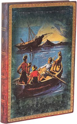  Paperblanks Тефтер The Famous Five, Midi, широки редове, мека корица, 88 листа