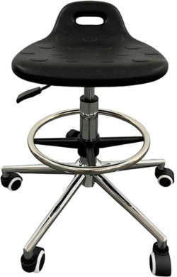 Офис стол RFG Labsit Ring, висок, полиуретан, до 130 kg, черен, 2 броя в комплект