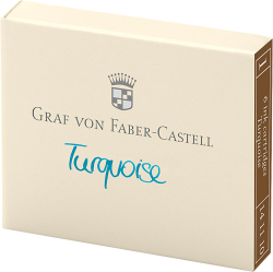 Канцеларски продукт Graf von Faber-Castell Патрон за писалка, тюркоазено мастило, 6 броя