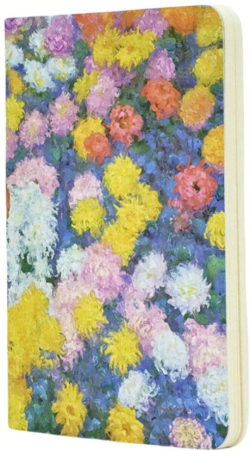 Канцеларски продукт Paperblanks Тетрадка Monet Chrysanthemums, А6, широки редове, 40 листа