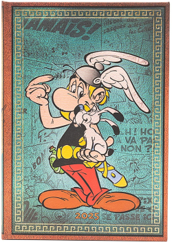 Канцеларски продукт Paperblanks Планер Asterix the Gaul, Midi, Verso, твърда корица, 80 листа, за 2025 година