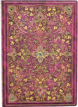 Канцеларски продукт Paperblanks Планер Diamond Jubilee, Midi, хоризонтален, мека корица, 88 листа, за 2025 година