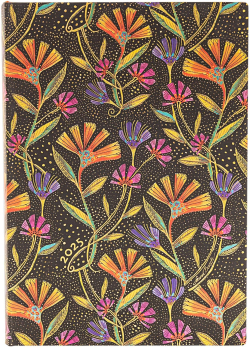 Paperblanks Планер Wild Flowers, Midi, 1 ден на страница, мека корица, 216 листа