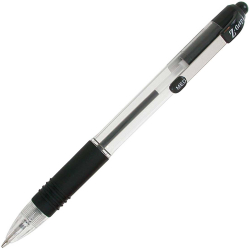 Канцеларски продукт Zebra Химикалка Z-Grip, прозрачна, 1.0 mm, черна