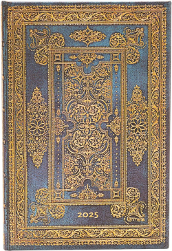 Paperblanks Планер Blue Luxe, Mini, Verso, твърда корица, 80 листа, за 2025 година