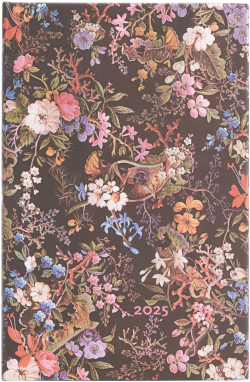 Канцеларски продукт Paperblanks Планер Floralia, Maxi, хоризонтален, твърда корица, 80 листа, за 2025 година