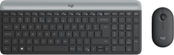 Клавиатура Logitech MK470, Безжичнo свързване, Тихи бутони, nano приемник, 1000 dpi, Черен