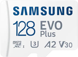 Карта памет Samsung EVO Plus, microSDXC, UHS-I, 128GB, Адаптер