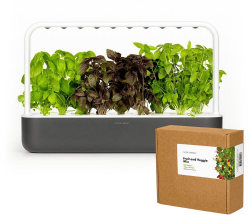 Click and Grow смарт саксия Smart Garden 9, Сива + семена 9 броя Плодове и зеленчуци