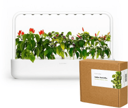 Click and Grow смарт саксия Smart Garden 9, Бяла + семена 9 броя Италиански пица микс