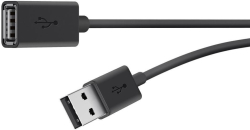 Кабел удължител Belkin USB Type-A Male към USB Type-A Female 4.8M, Черен
