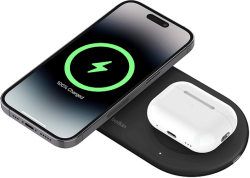 Принадлежност за смартфон Поставка за безжично зареждане 2 в 1 Belkin BOOST CHARGE™ PRO Qi2 15W, Черен