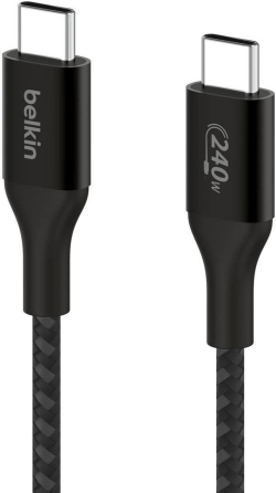 Кабел Belkin BOOST CHARGE™ USB-C към USB-C Cable Braided 240W 2M, Черен
