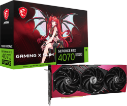 Видеокарта MSI Video Card Nvidia RTX 4070 SUPER 12G GAMING X SLIM MLG, 12GB GDDR6X, 192bit, HDMI 2.1a