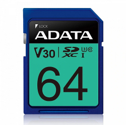 SD/флаш карта ADATA 64GB SDXC UHS-I U3 V30S