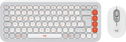 Клавиатура Logitech Pop Icon Combo - US INT'L - BT - N-A - INTNL-973, Бял