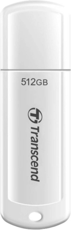 USB флаш памет Transcend 512GB, USB3.1, Flash Drive, Capless, Бял