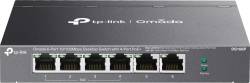 Комутатор/Суич TP-Link Omada DS106P с 4-портов PoE+, 6-портов 10-100Mbps неуправляем