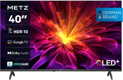 Телевизор METZ 40MQE7000, 40(100 см), QLED, Google TV, FND, 60Hz, Черен