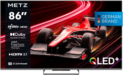 Телевизор METZ 86MQE8000Z, 86(217 см), QLED, Google TV, 4K-UND, 144Hz, Черен