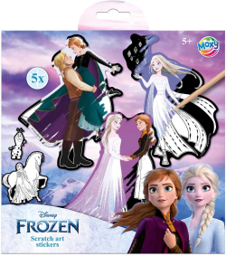 Продукт Moxy Стикери за издраскване Frozen, 5 броя