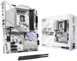Дънна платка ASRock Z890 Pro RS WiFi White, LGA1851, 4х DDR4, 2500 Mb/s, WiFi 6E, BT 5.3