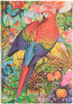 Канцеларски продукт Paperblanks Планер Tropical Garden, Mini, твърда корица, 208 листа, за 2025 година
