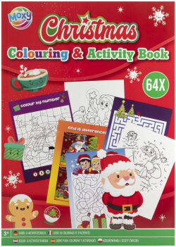 Moxy Книжка за оцветяване и дейности, коледна, А4, 64 страници