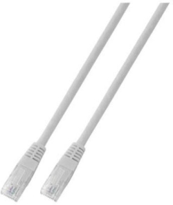 Пач корда категория 6 RJ45, неекранирана U-UTP, PVC, CCA, бяла — 1 метър