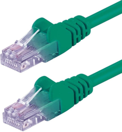 Пач кабел U-UTP, категория 5e, PVC, зелен — 2 метра