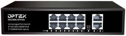 Комутатор/Суич DPTEK DK1000-8TP2G, PoE суич 8*10-100-1000M PoE + 2*1000M RJ45, 120W
