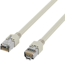 Медна пач корда Patch Cord Cat.5e SF-UTP LSZH Draka CU grey 0.5m