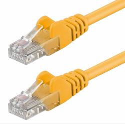 Медна пач корда Patch cable U-UTP, Cat. 5e, PVC, yellow-5 метра