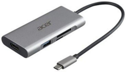 Докинг станция Acer 7in1 Type C dongle: 1 x HDMI, 3 x USB3.2, 1 x SD-TF, 1 x PD, Up to 5Gbps