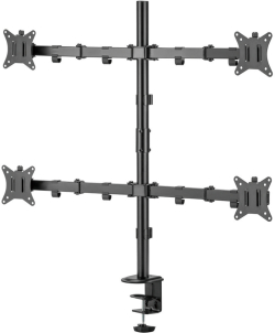 Стойка за монитор SBOX LCD-352-4-2, за 4 монитора 17"-32", 9 kg, VESA 100x100, черен