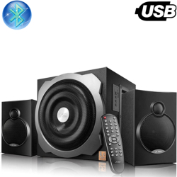 Озвучителна система Аудио Колона FENDA A521X, 2.1, 52W, Черен/сив