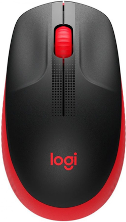 Безжична компютърна мишка Logitech M190 червена