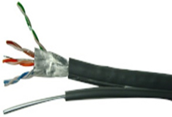 Кабел FTP + носещо въже Cat.5e/M 24AWG CU