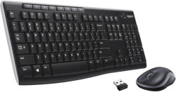 Комплект клавиатура и мишка - Logitech MK270, безжична, без кирилизация, черна - 920-004509