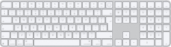 Клавиатура Apple Magic Keyboard (2024) с Touch ID и цифрова клавиатура - Международен английски, Бял