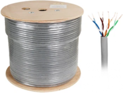 Инсталационен LAN кабел  Кабел FTP Cat5e 24AWG CU - меден, сив, 500 метра