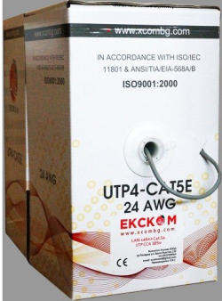 Инсталационен LAN кабел  Кабел UTP Cat5e 24AWG CCA BEST, Сив, 305 метра