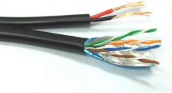 Инсталационен LAN кабел Кабел FTP Cat.5E CU 24AWG+2x1.00 mm CU, Черен, 305 метра