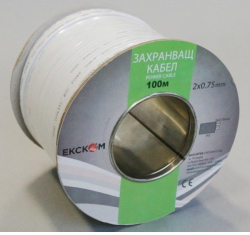 Захранващ кабел 2х0.75мм, 100 метра