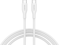 Кабел/адаптер CANYON cable CC60SC10 C-C 60W, 1 м, Бял