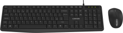 Клавиатура CANYON SET-W01 EN-BG Keyboard+Mouse Wireless Black