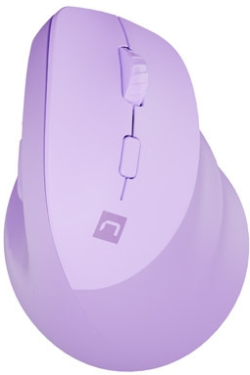 Мишка Natec Vertical Mouse Crake 2 Wireless, 2400DPI Bluetooth 5.2 + 2.4 GHz Pure Lavender