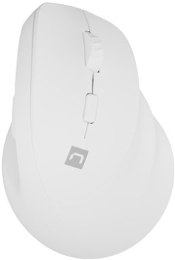 Мишка Natec Vertical Mouse Crake 2 Wireless, 2400DPI Bluetooth 5.2 + 2.4 GHz, Бял