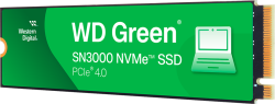 Хард диск / SSD SSD POWERED BY SANDISK WD Green SN3000 1TB M.2 2280 S3-M PCIe Gen4 x4 NVMe, Read-Write: 5000-4200 MBps, TBW: 150